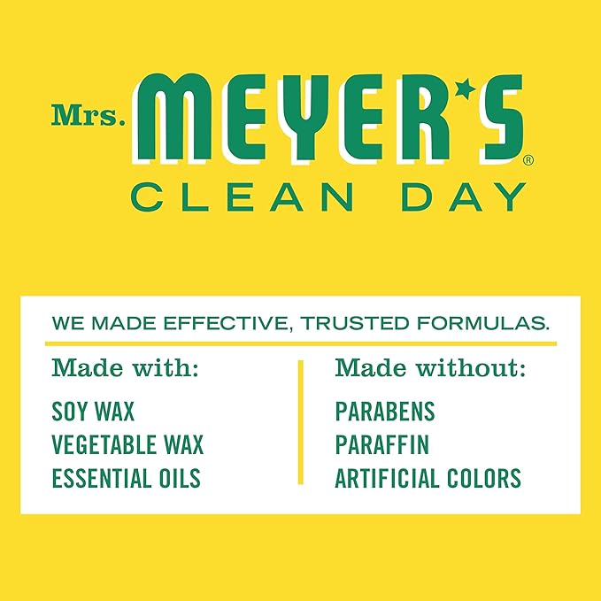 MRS. MEYER'S CLEAN DAY Soy Tin Candle, 12 Hour Burn Time, Made with Soy Wax and Essential Oils, Honeysuckle, 2.9 oz
