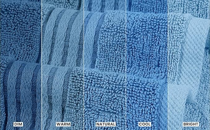 Utopia Towels 6 Piece Premium Hand Towels Set, 16 by 28 inches, 100% Ring Spun Cotton, Lightweight and Highly Absorbent Towels for Bathroom, Travel, Camp, Hotel, and Spa, Electric Blue