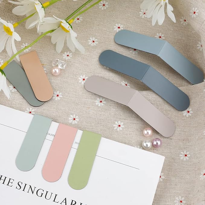 15PCS Magnetic Cute Bookmarks for Women, Men & Kids - Solid Colorful Light Bookmarks (Pack of 15)