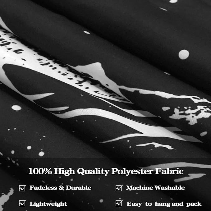 Lunerfex Starry Night Mountain Wall Tapestry - Black and White Celestial Landscape Wall Hanging for Bedroom and Living Room Decor - 3648 Inches
