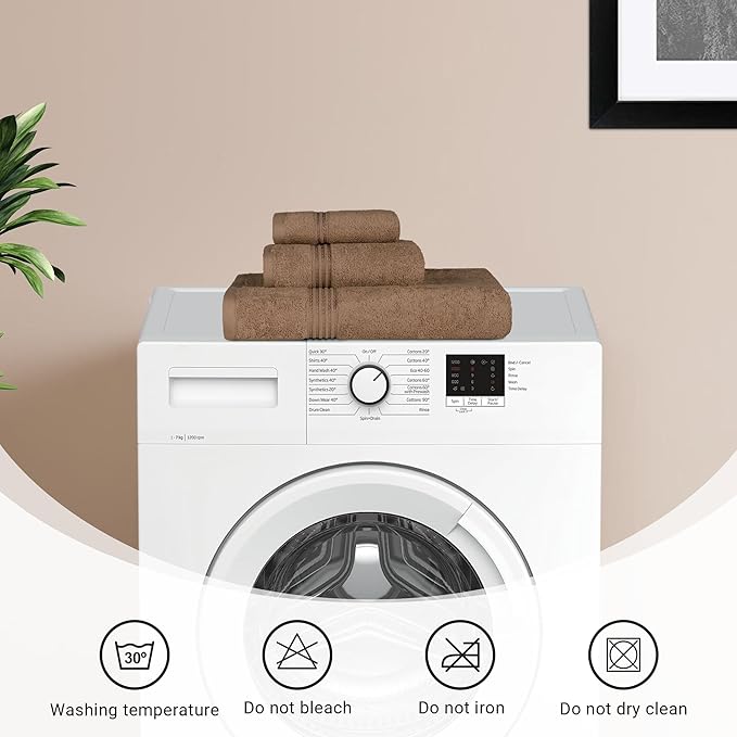 Superior Egyptian Cotton 10-Piece Face Towel Set, Small Towels for Facial, Spa, Quick Dry, Absorbent Towels, Bathroom Accessories, Guest Bath, Home Essentials, Washcloth, Airbnb, Mocha