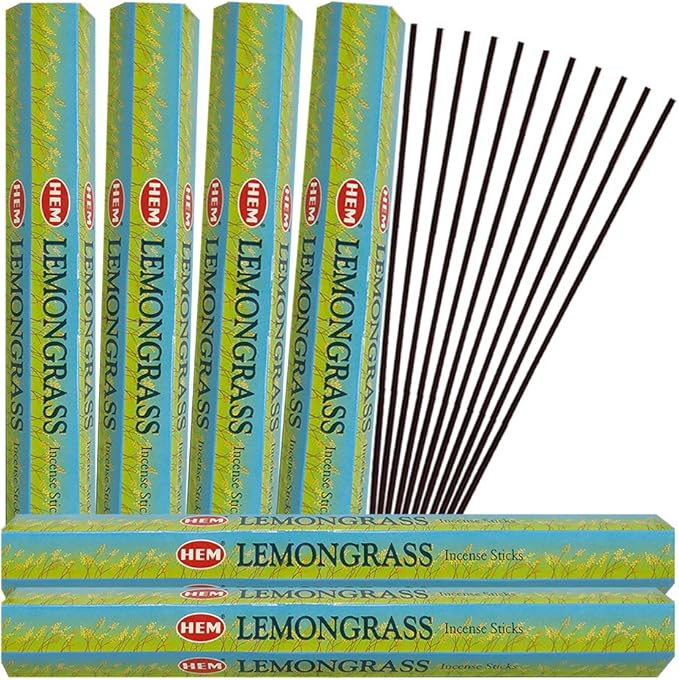 Lemongrass Incense Sticks and Incense Stick Holder Bundle Insence Insense Hem Incense Sticks