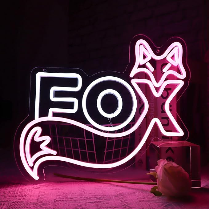 Fox Cute LED Neon Sign For Home Bedrooms Children's Room Game Room Bars Party Club Office Art Wall Decorations A fox gift for a girl