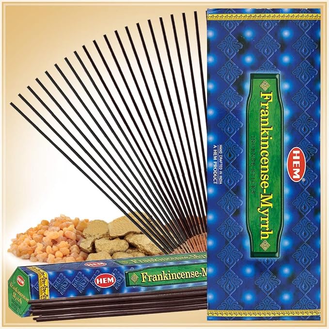 Frankincense and Myrrh Incense Sticks and Incense Stick Holder Bundle Insence Insense Hem Incense Sticks…