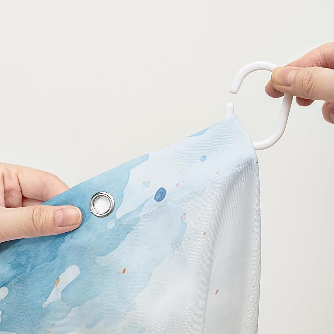 AILONEN Cartoon Frog Shower Curtain Set for Bathroom,Green Frog Bath Curtain,Amphibian Animal Shower Curtain,Tie Dye Flowers Waterproof Fabric Shower Curtain with Hooks,72" W*72" H