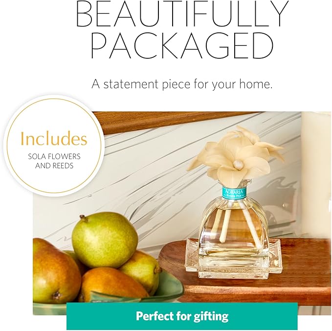 AGRARIA AirEssence Flower and Reed Diffuser Set, Hand Crafted Sola Flower Botanical Home Fragrance Diffuser, Scented Oil Reed Diffuser, Flower and Reed Diffuser Gift Set for All Occasions