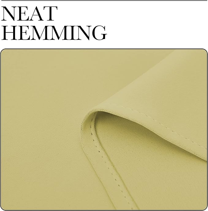NICETOWN Thermal Insulated Paler Yellow Blackout Curtains for Bedroom, Set of 2, 70 by 63 inches Long, Window Treatment Solid Grommet Room Darkening Drape Panels for Bedroom