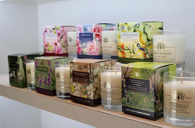 The English Soap Company, Oriental Spice and Cherry Blossom Soy Wax Candle, 170mls