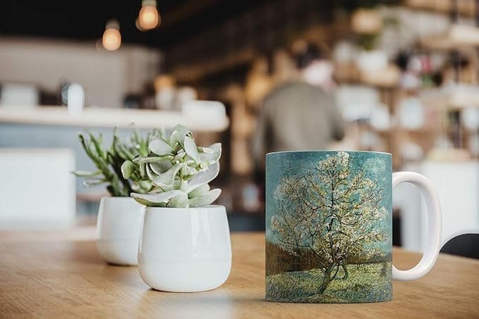 MUGBREW Classic Art The Pink Peach Tree By Vincent Van Gogh Ceramic Coffee Mug Tea Cup, 11 OZ