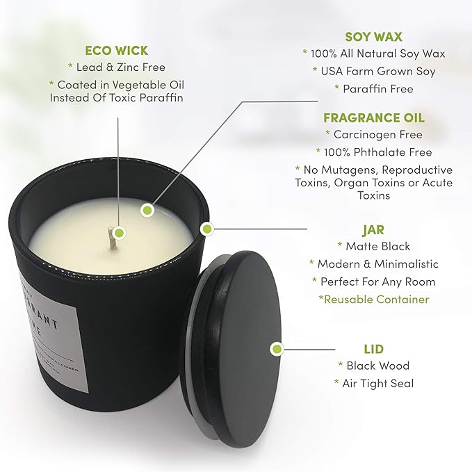 Honeysuckle Jasmine Candle | All Natural Soy Candles for Home Scented, Summer and Spring Candles, Long Lasting 45hr Burn, Floral, Clean, Organic & Non Toxic, 7.1oz
