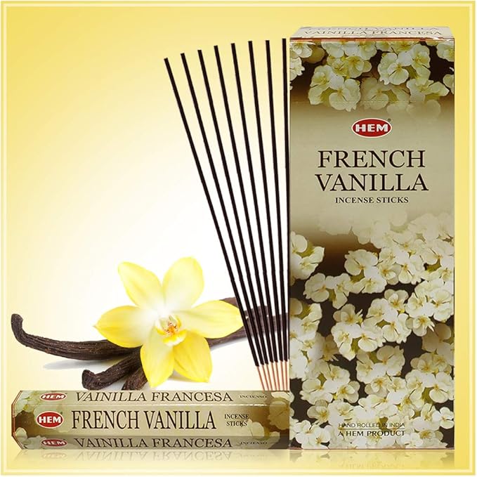 French Vanilla Incense Sticks and Incense Stick Holder Bundle Insence Insense Hem Incense Sticks
