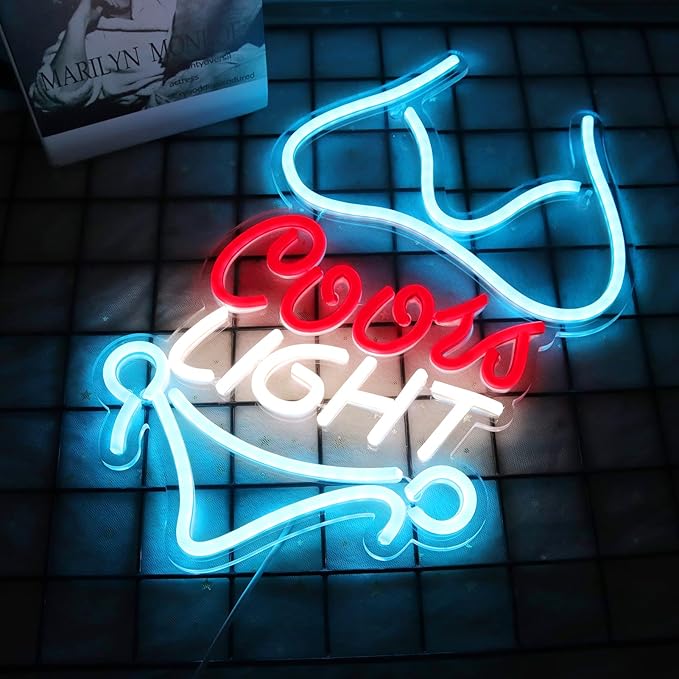 JFLLamp Bikini Crs LIGHT Neon Signs for Wall Decor Neon Lights for Business Led Signs Suitable for Man Cave Restaurant Office Bar Pub Led Art 5V Power Adapter 16.1 * 9.8 Inch(Azure+Red+White)