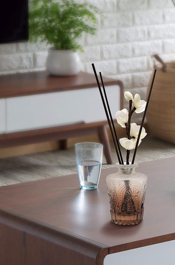 jecengs Natural Reed Diffuser Sticks add 2 Pcs 13inch Sola Flowers 10 Inch Natural Rattan Wood Sticks Aromatherapy Sticks Replacements Stick White 50 Pcs and Black 50pcs