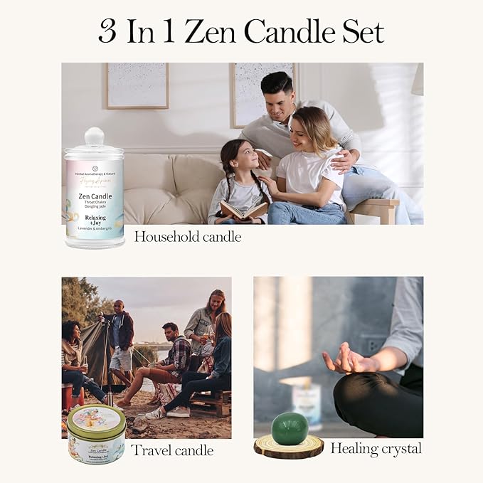 APSARAS Relaxation+Joy Scented Candles, Lavender, Ambergris Aromatherapy Spring Candle Sets for Women Gift for Bathroom, Candles for Home Scented,Burn Time