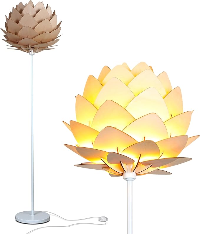 Brightech Artichoke Design Unique 68 Inch Tall Free Standing Pole LED Floor Lamp