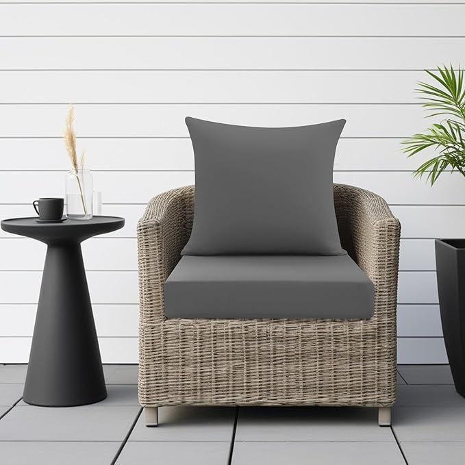 idee-home Outdoor Cushions for Patio Furniture, Waterproof Outdoor Seat Cushion Hampton Bay Deep Seat Replacement Cushions for Garden