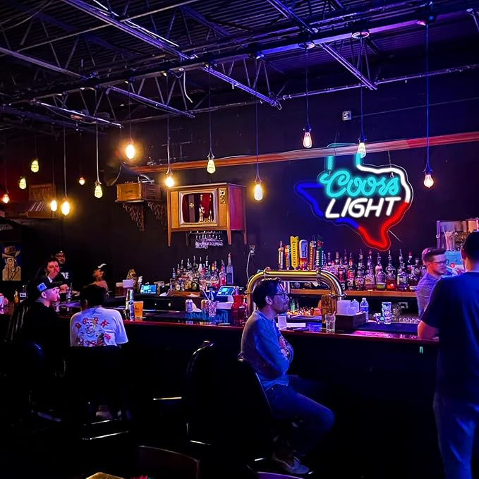 JFLLamp Texas Crs Light Neon Signs for Wall Decor Neon Lights for Bedroom Led Signs Suitable for Man Cave Bar Pub Christmas Birthday Party Gift