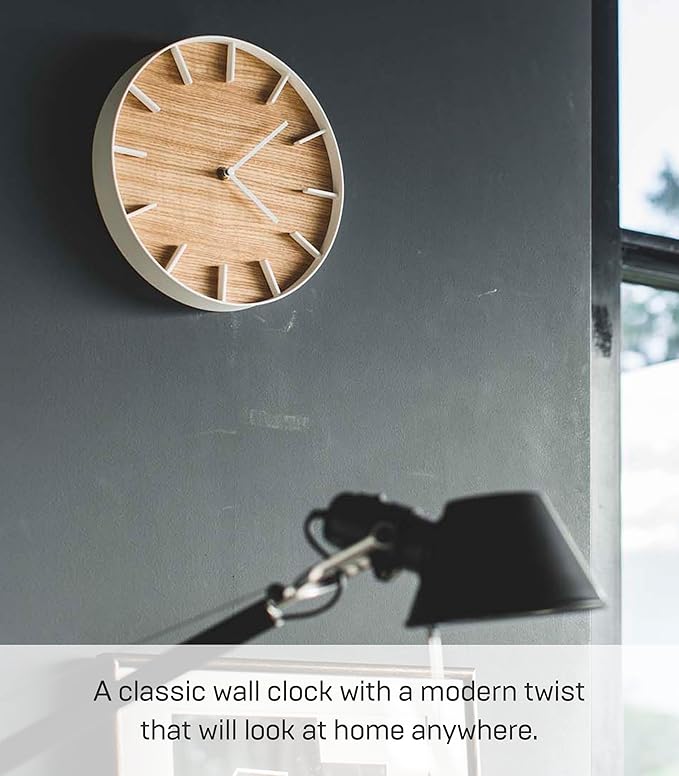 Yamazaki Home Wall Clock - Modern Wood Home Decoration Steel + Wood One Size Ash