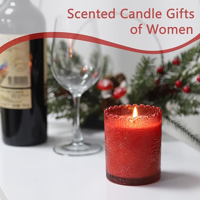 Navid Candles for Home Scented Natural Soy Candles Large Jar Single Wick Candle 7 oz 45 Hour Burn Candles Best Mom Dad Gifts, Funny Birthday Mothers Day Thanksgiving & Christmas Gifts(Rose)