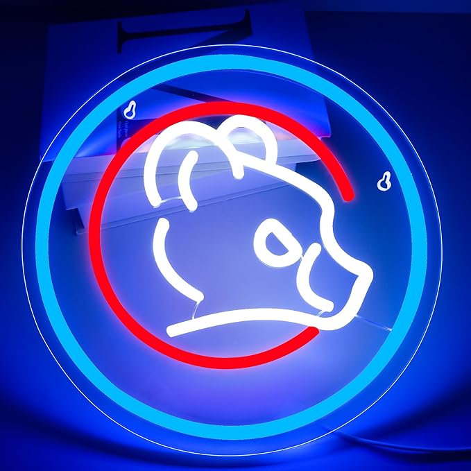 Baseball Neon Sign for Wall Decor Baseball LED Light Up Sign Sports Signs Baseball Decor for Bedroom Boys Room Neon Signs for Man Cave Baseball Gifts for Fans Men Teens Size13.4 * 13.4in(FMXD137)