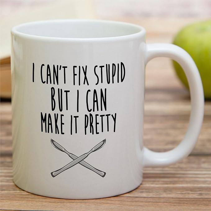 Retreez Funny Surgeon Mug - 11 Oz Ceramic Coffee or Tea Cup - Humorous Plastic Surgery Gift for Plastic Surgeons, Aesthetics and Cosmetic Doctors - Thank-You Gift