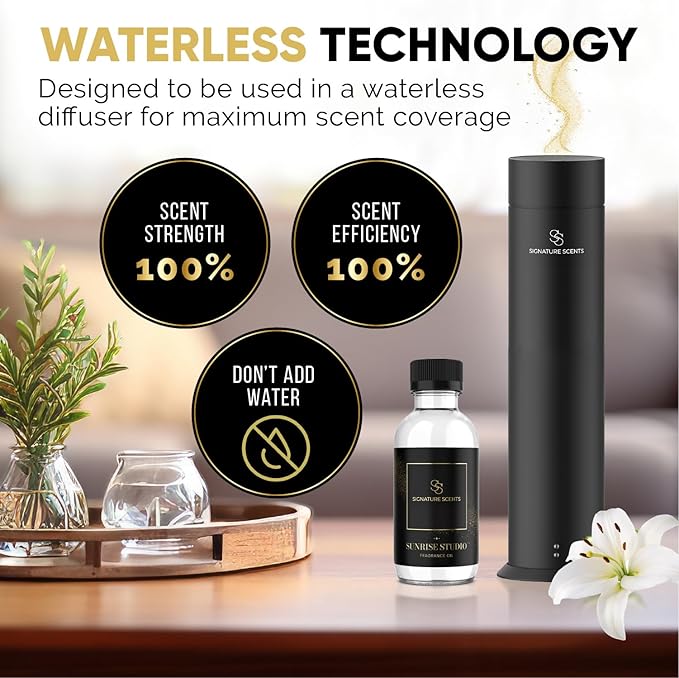 Luxury Hotel Diffuser Oil for Hotels and Homes - Aromatherapy Oils for use with an Essential Oil Diffuser at Home - Fragrance-Scent Diffuser Oil Blend (Sunrise Studio) 4.05fl oz (120ml)