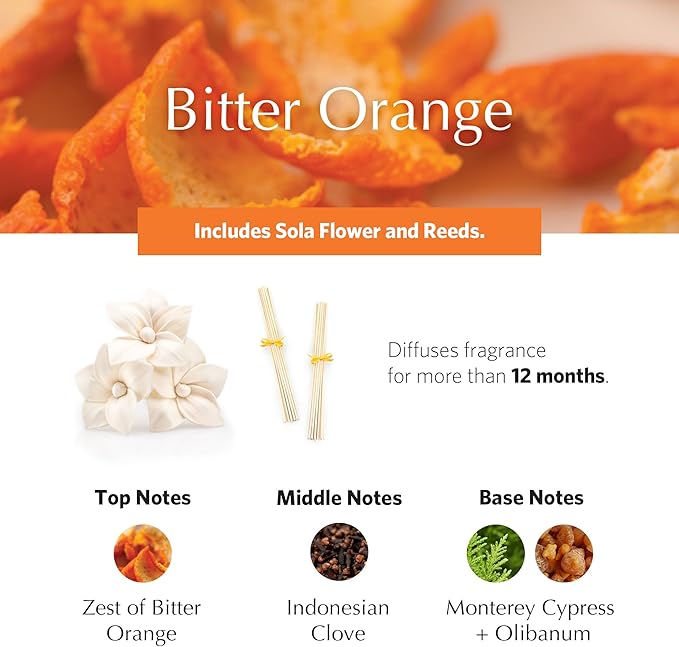 AGRARIA AirEssence Flower and Reed Diffuser Set, Hand Crafted Sola Flower Botanical Home Fragrance Diffuser, Scented Oil Reed Diffuser, Flower and Reed Diffuser Gift Set for All Occasions