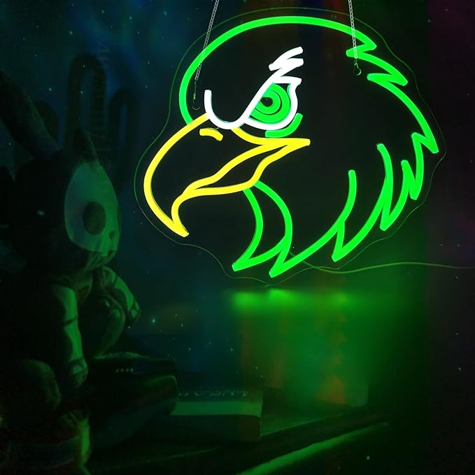 Eagle Neon Sign for Wall Decor Led Neon Signs Light Up Sign Room Decor Neon Lights Sign USB Powered