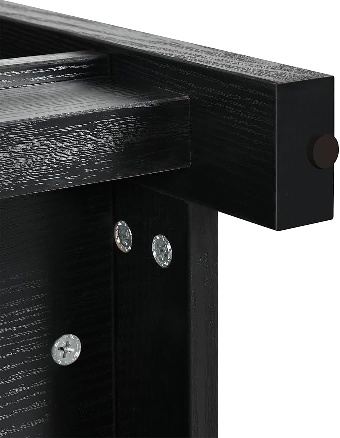 YITAHOME Coffee Tables for Living Room, Modern Farmhouse Coffee Table with Storage, 2-Tier Center Table Wood Living Room Table Accent Cocktail with Sturdy Frame, Brown and Black
