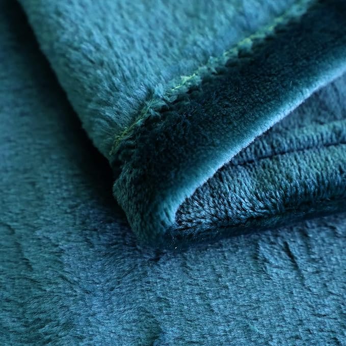 SOCHOW Flannel Fleece Blanket Throw Size, All Season Super Soft Cozy Blanket for Bed or Couch, Blue Coral, 50x60 inches