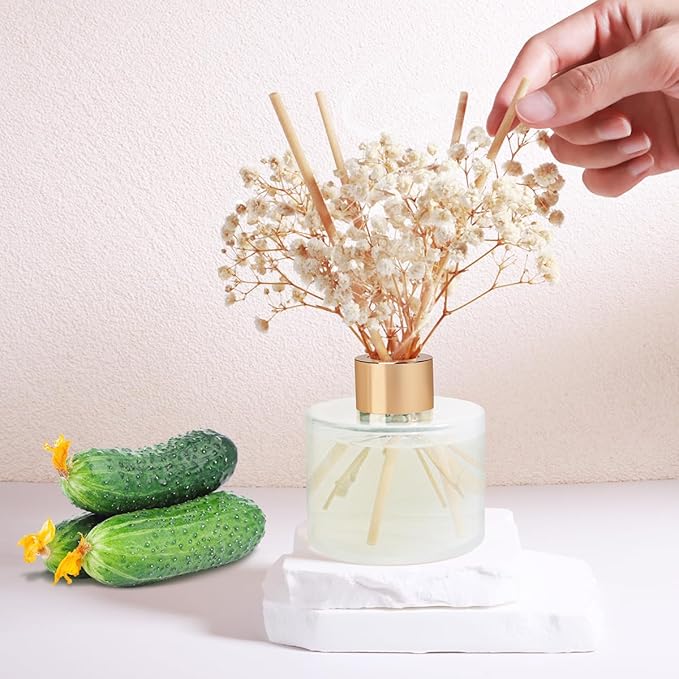 Scent Diffuser Set, Linen & Melon & Fruit Scent Diffuser 3 Packs * 5.28oz (150ml) with 24 Sticks Long Lasting Fragrance for Home, Bathroom, Room Decor