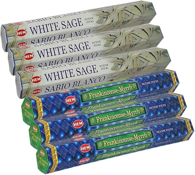 White Sage Incense Sticks with Incense Holder Bundle for Smudging and Home Fragrance