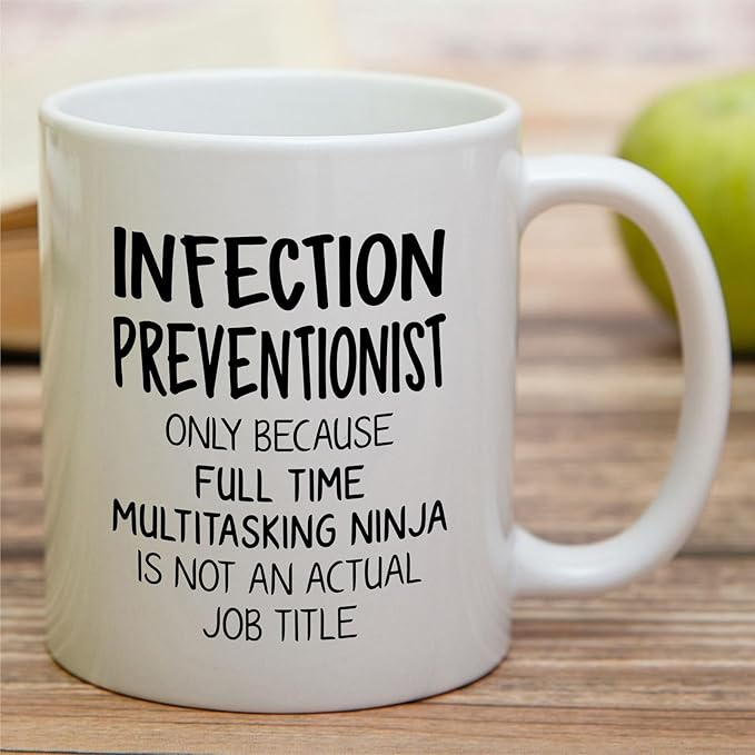 Retreez Funny Infection Preventionist Mug - 11 Oz Ceramic Coffee or Tea Cup - Humorous Gift for Healthcare Heroes, IP Specialist, Germ-Fighting Enthusiast - Birthday, Appreciation, Father's Day Gift