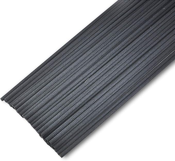 50pcs Fibre Reed Diffuser Sticks, DIY Home Fragrance Scented Oil Sticks (12" x 3mm, Black)