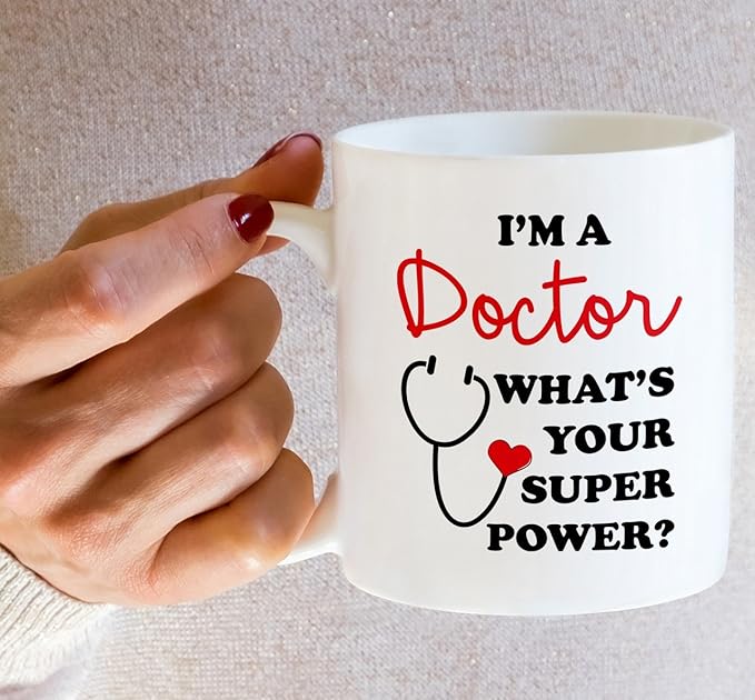 Retreez Funny Mug - I'm a Doctor What's Your Super Power? 11 Oz Ceramic Coffee Mugs - Funny, Sarcasm, Sarcastic, Motivational, Inspirational birthday gifts for friends, coworkers, siblings, dad or mom