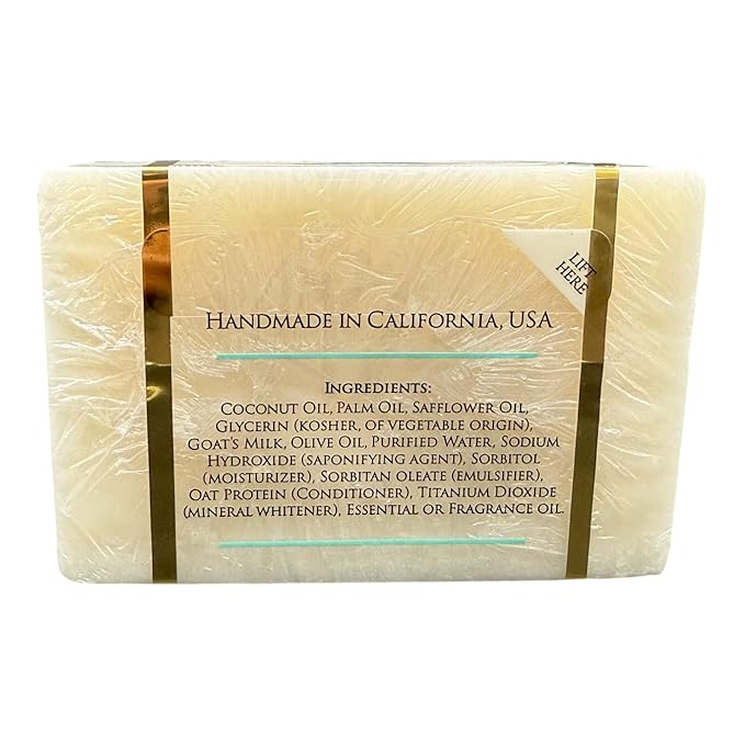 Grecian Goats Milk & Olive Oil Soap Bar 3-pack Almond Scent: Handmade, All-Natural, Soap for Dry & Sensitive Skin, RSPO Sustainable - 6oz Bar