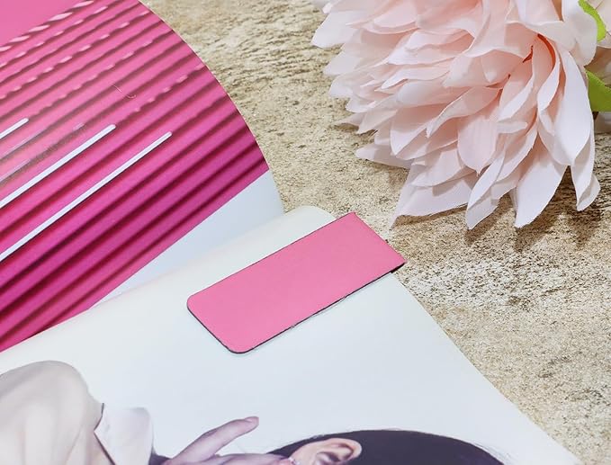 Magnetic Bookmarks 15Pcs Solid Color Mini Page Markers Clips for Women Men Teacher Students Book Lovers Graduation Gift (10x2cm, Solid Color)