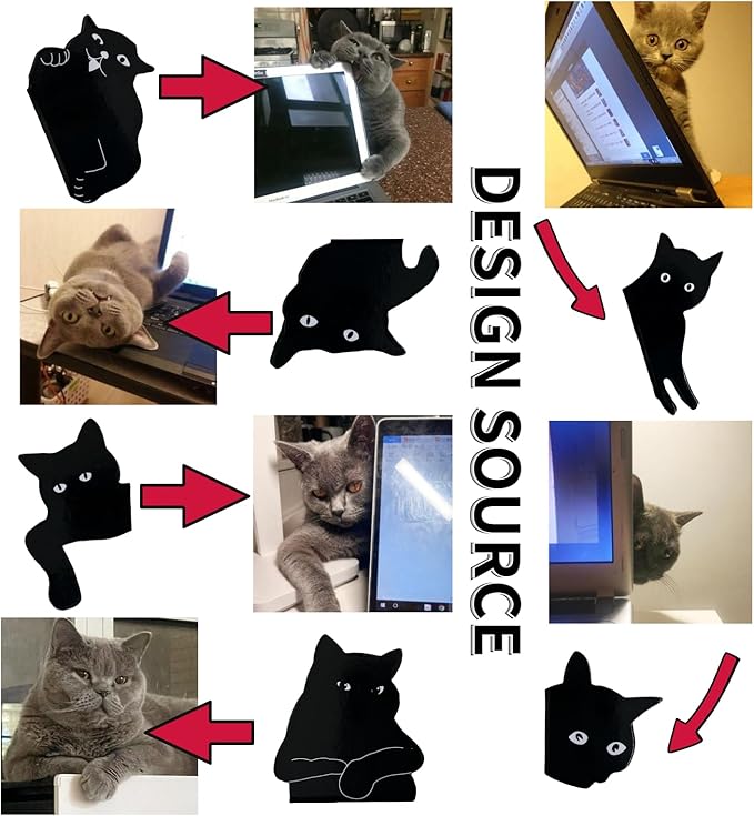 Cute Cat Magnetic Bookmarks - 6 Pieces Assorted Book Markers Clip Set for Women Teachers Students Book Lovers Reading, for School Office Home Supplies, Funny Cat Magnet Page Markers