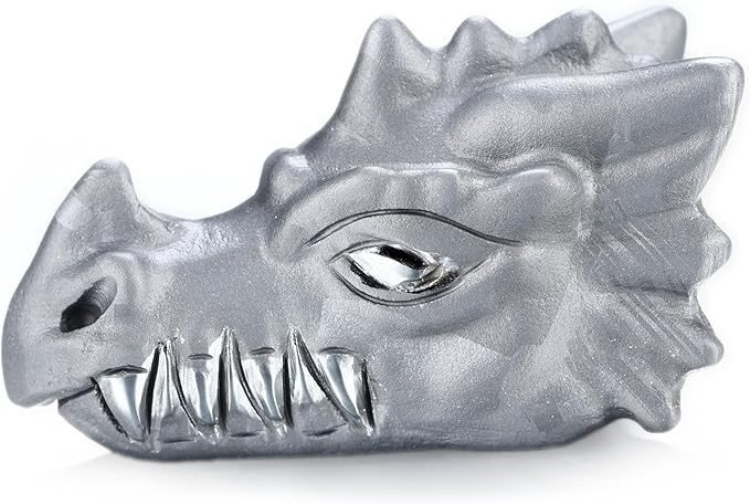 Skullis 2.0" Tera-Hertz Carved Crystal Dragone Head Skull, Crystal Healing.1488