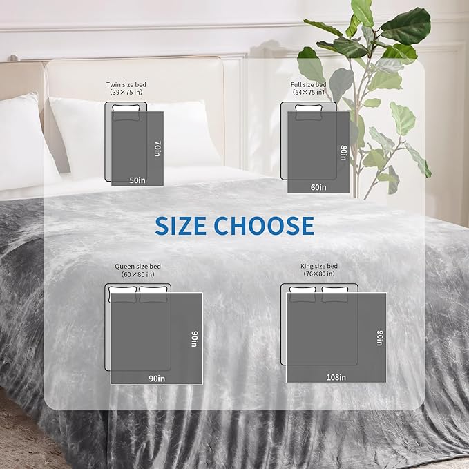 Guohaoi Cooling Blanket for HotSleepers - Arc-Chill Q-Max >0.5 Cool Fiber, 100% Oeko-Tex Certified, Summer Lightweight Throw Blanket, Absorbs Heat to Keep Body Cool for Night Sweats(90x108 Grey)