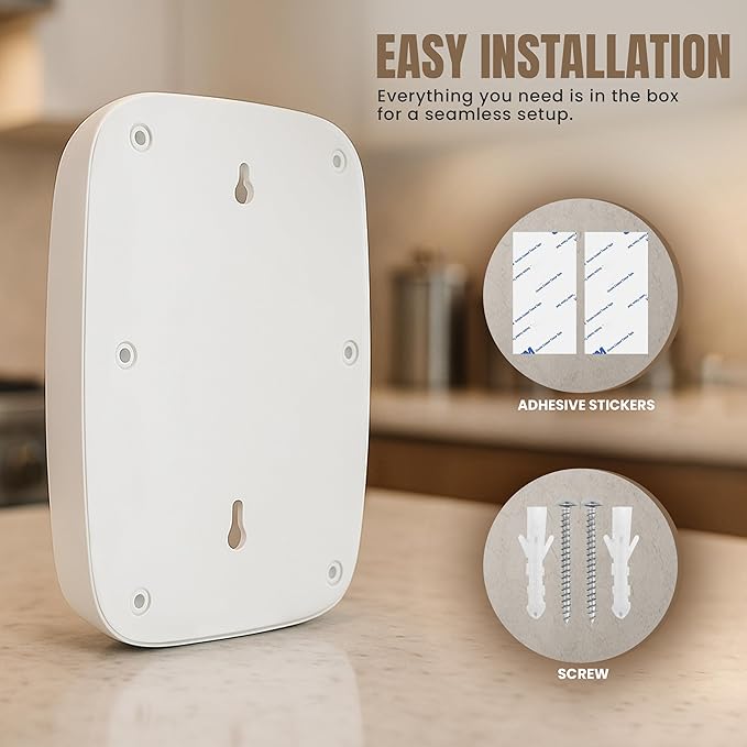 KICHLY Plastic Bag Holder For Grocery Bags, Durable Plastic Bag Organizer Wall Mount, Storage Organizer & Saver for Grocery, Shopping & Trash Bags, White