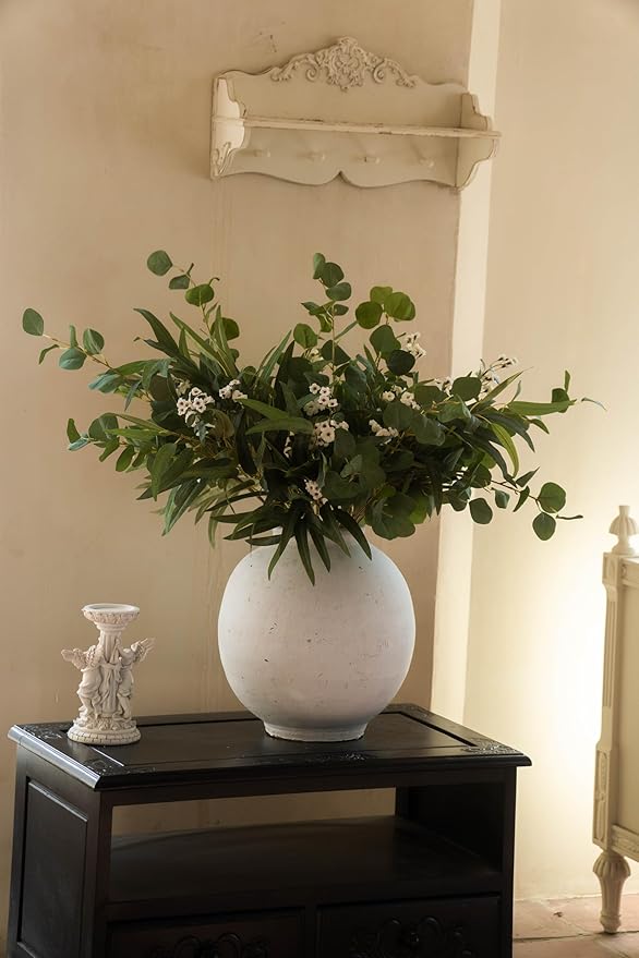 MISSPIN Artificial Flowers with Greenery Stems Faux Plants Indoor Branches for Tall Vase Ultra-Realistic, 11 Pcs Wedding Centerpieces, Home Decor & DIY Bouquets
