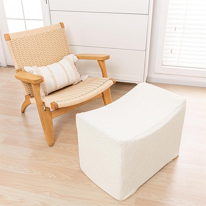 Large Footstool Ottoman Multi-Functional Modern Foot Stool 24.8 L x15.75 W x 18.5 H Inches Sofa Ottoman Extra Seating for Living Room Entryway Hallways and Bedrooms
