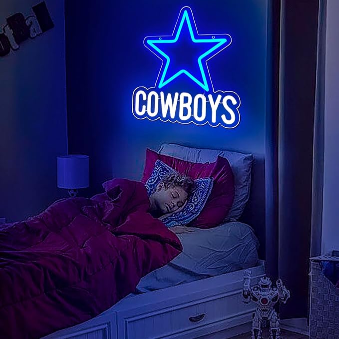 Neon Sign for Wall Decor Football Neon Light for Man Cave Birthday Gifts for Men With Football Team Sign for Bar Dorm Party Decor Game Room Size 12.2 * 12.8In(ZYLD055)