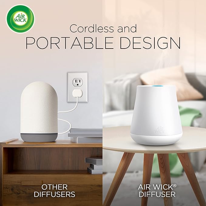 Air Wick Essential Mist, Essential Oil Diffuser, (Diffuser + 1 Refill), Mandarin & Sweet Tangerine, Air Freshener (Device and Packaging May Vary)