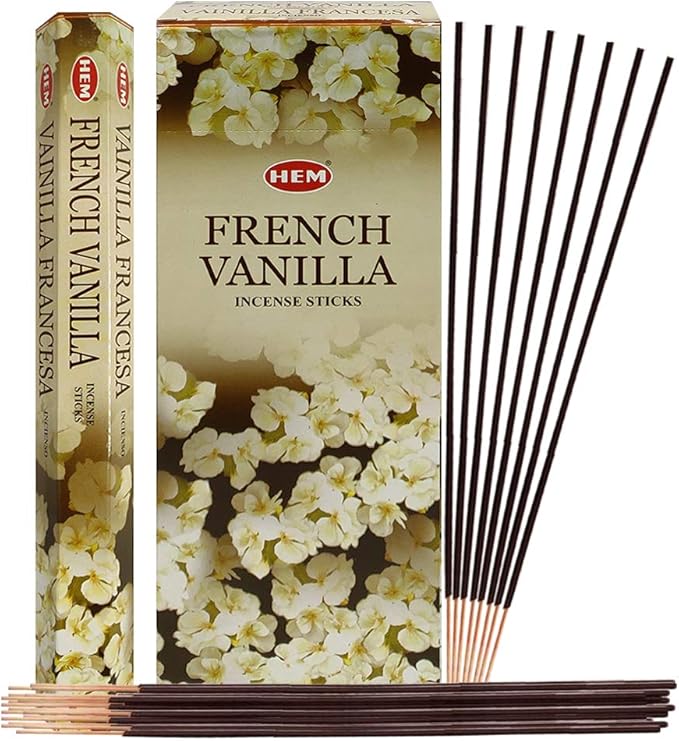 French Vanilla Incense Sticks and Incense Stick Holder Bundle Insence Insense Hem Incense Sticks