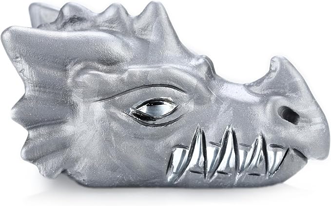 Skullis 2.0" Tera-Hertz Carved Crystal Dragone Head Skull, Crystal Healing.1488