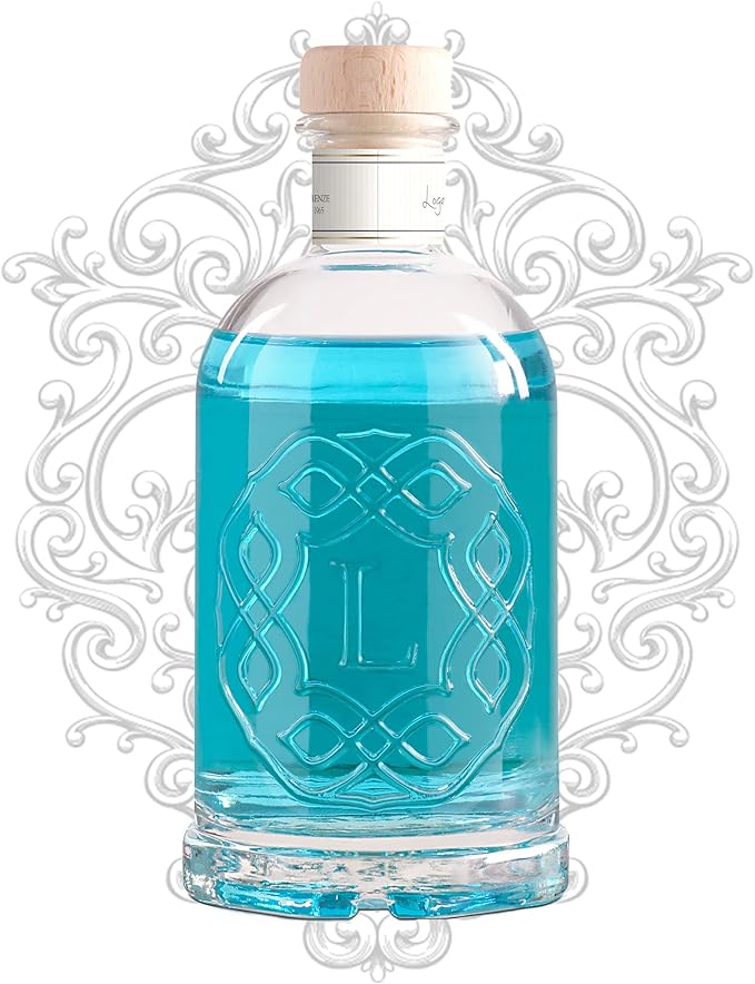 Logevy Firenze 1965 Mare Infinito – Infinite Sea Luxury Home Fragrance Diffuser from Master Perfumer in Italy with Refreshing Notes in Elegant Glass Bottle with 12 Natural Bamboo Reeds – 500ml