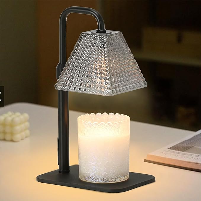 Candle Warmer Lamp with Timer & Dimmer - Electric Candle Wax Melt Warmer with Adjustable Height for Scented Candle Wax, Homer Décor and House Warming Birthday Gifts for Women Mom