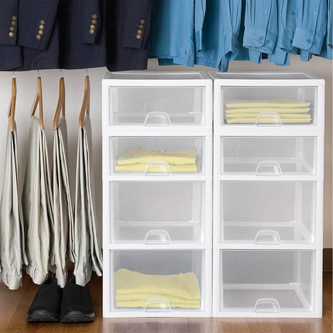 STERILITE 23018006 16 Quart Stacking Drawer, Clear (Pack of 1)